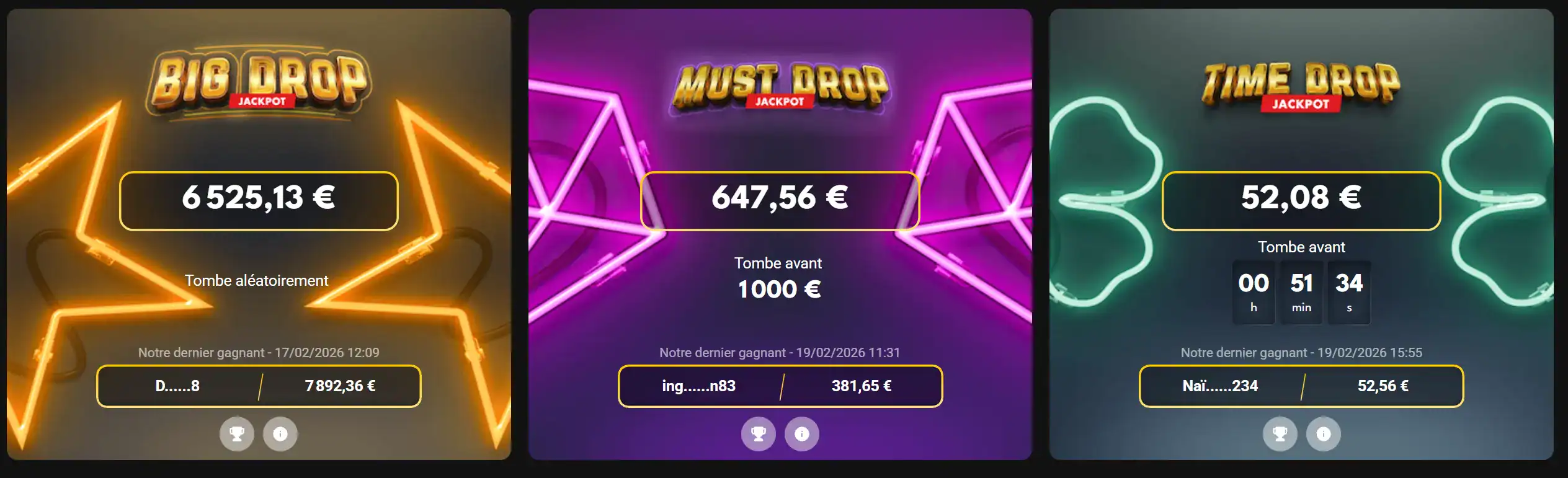 Circus jackpots bannière