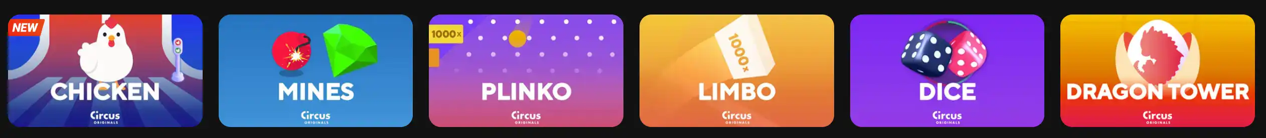 Jeux originaux du casino Circus